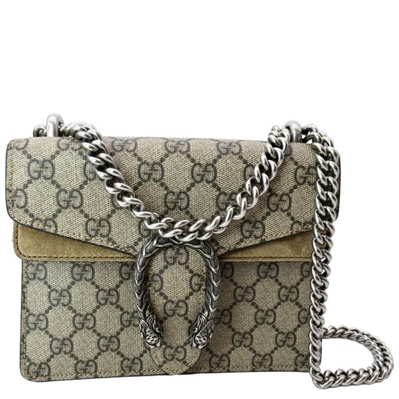 Gucci Handbags - GUCCI  Dionysus Mini GG Supreme Canvas Crossbody Bag Beige